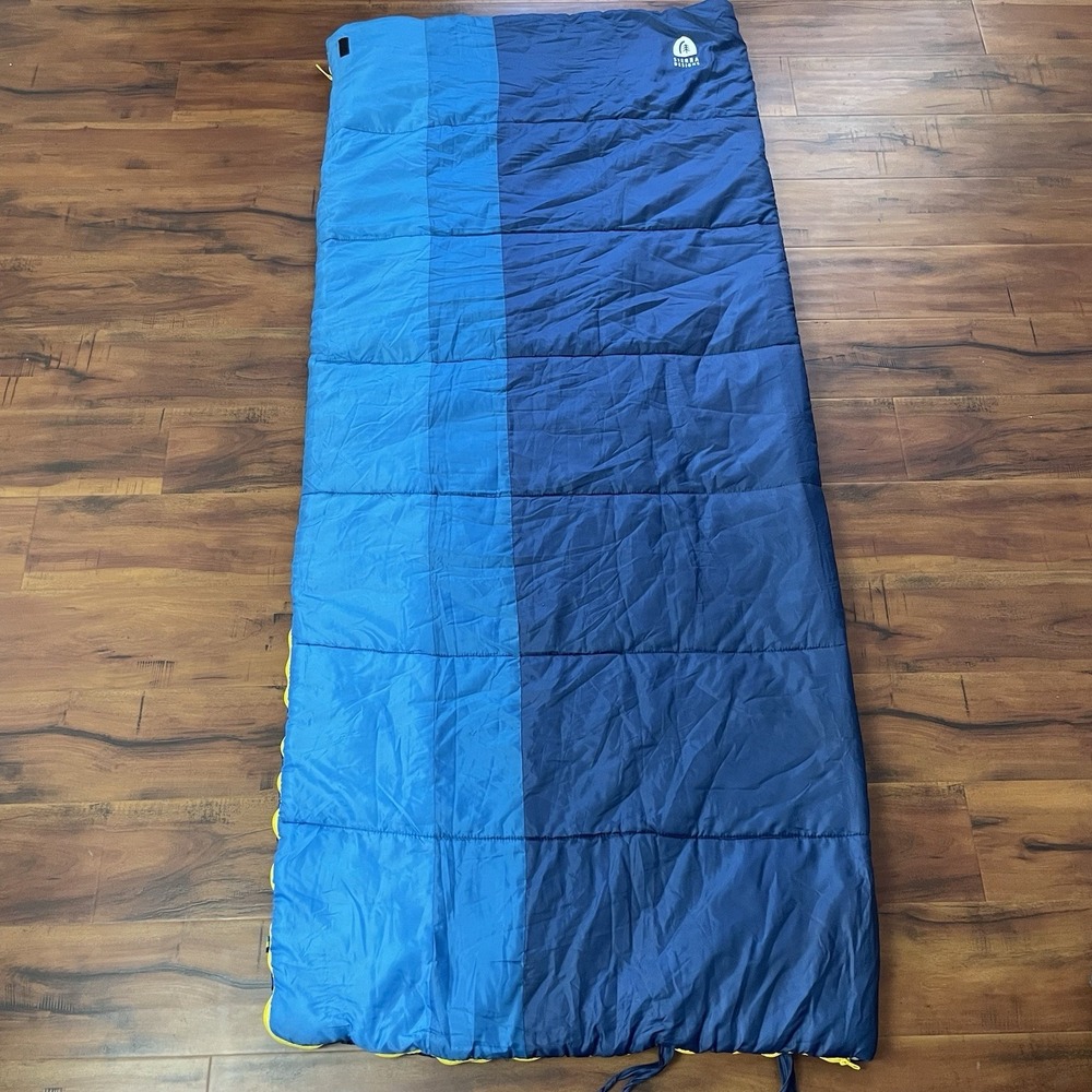 Sierra Designs Adult Shadow Mountain‎ Sleeping Bag 33"x76" Blue Zip 45 Degree
